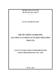 Luận văn Thạc sĩ Quản trị kinh doanh: Truyền thông Marketing tại Công ty Cổ phần Xuất khẩu Phần mềm Tinh Vân