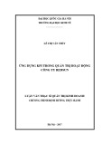 Luận văn Thạc sĩ Quản trị kinh doanh: Ứng dụng KPI trong Quản trị hoạt động của Công ty Redsun