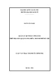 Luận văn Thạc sĩ Kinh tế chính trị: Quản lý quỹ đất công ích trên địa bàn quận Long Biên, Thành phố Hà Nội