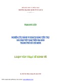 Luận văn Thạc sĩ Kinh tế: Nghiên cứu hành vi khách hàng tiêu thụ hải sâm Việt Nam trên địa bàn thành phố Hồ chí minh