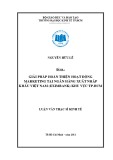 Luận văn Thạc sĩ Kinh tế: Giải pháp hoàn thiện hoạt động marketing tại Ngân hàng Xuất nhập khẩu Việt Nam (Eximbank) khu vực TP.HCM