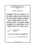 Luận văn Thạc sĩ Kinh tế: Nghiên cứu tác động của vụ kiện Chống bán phá giá Hoa Kỳ đối với hoạt động xuất khẩu Đèn cầy từ Trung Quốc - Bài học kinh nghiệm và giải pháp xuất khẩu Đèn cầy Việt Nam