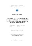 Luận văn Thạc sĩ Kinh tế: Ảnh hưởng của văn hóa công ty đến sự cam kết gắn bó với tổ chức của nhân viên làm việc trong các doanh nghiệp ở thành phố Hồ Chí Minh