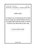 Luận án Tiến sĩ Y học: Xác định tỷ lệ cận thị, một số yếu liên quan và hiệu quả truyền thông giáo dục sức khỏe ở học sinh trung học cơ sở thị xã Hoàng Mai, tỉnh Nghệ An (2019 - 2020)