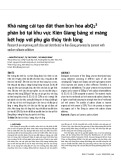 Khả năng cải tạo đất than bùn hóa abQ2 3 phân bố tại khu vực Kiên Giang bằng xi măng kết hợp với phụ gia thủy tinh lỏng