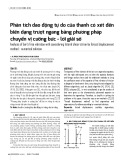 Phân tích dao động tự do của thanh có xét đến biến dạng trượt ngang bằng phương pháp chuyển vị cưỡng bức - lời giải số