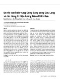 Đô thị ven biển vùng Đồng bằng sông Cửu Long và tác động từ hiện tượng biến đổi khí hậu