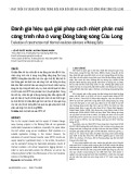 Đánh giá hiệu quả giải pháp cách nhiệt phần mái công trình nhà ở vùng Đồng bằng sông Cửu Long