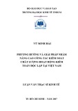 Luận văn Thạc sĩ Kinh tế: Phương hướng và giải pháp nhằm nâng cao công tác kiểm soát chất lượng hoạt động kiểm toán độc lập tại Việt Nam