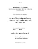 Luận văn Thạc sĩ Kinh tế: Định hướng phát triển cho Công ty thực phẩm miền Bắc đến năm 2015