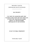 Luận văn Thạc sĩ Kinh tế: Các nhân tố ảnh hưởng đến việc vận dụng chuẩn mực kế toán Việt Nam về thuế thu nhập doanh nghiệp trong các doanh nghiệp trên địa bàn TP. Hồ Chí Minh