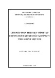 Luận văn Thạc sĩ Kinh tế: Giải pháp hoàn thiện quy trình tạo chương trình khuyến mãi tại Công ty TNHH Shopee Việt Nam