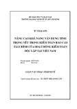 Luận văn Thạc sĩ Kinh tế: Nâng cao khả năng vận dụng tính trọng yếu trong kiểm toán báo cáo tài chính của hoạt động kiểm toán độc lập tại Việt Nam