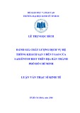 Luận văn Thạc sĩ Kinh tế: Đánh giá chất lượng dịch vụ hệ thống khách sạn 3 đến 5 sao của Saigontourist trên địa bàn thành phố Hồ Chí Minh