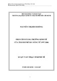 Luận văn Thạc sĩ Kinh tế: Phân tích tăng trưởng kinh tế của thành phố Đà nẵng từ 1997-2006