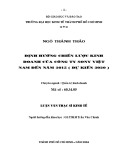 Luận văn Thạc sĩ Kinh tế: Định hướng chiến lược kinh doanh của Công ty Sony Việt Nam đến năm 2015 (dự kiến 2020)