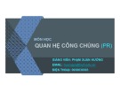 Bài giảng Quan hệ công chúng: Chương 0 - Phạm Xuân Hưởng