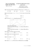 Đề thi thử THPT Quốc gia năm 2021 môn Toán có đáp án - Trường THPT Dầu Tiếng, Bình Dương