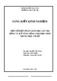 Sáng kiến kinh nghiệm THCS: Một số biện pháp giáo dục giá trị sống và kỹ năng sống cho học sinh trung học cơ sở