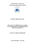Luận văn Thạc sĩ Kinh tế: Quản lý tài chính tại các công ty cổ phần Việt Nam phù hợp với thông lệ quốc tế