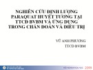 Bài giảng Nghiên cứu định lượng paraquat huyết tương tại TTCĐ BVBM và ứng dụng trong chẩn đoán và điều trị