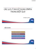 Bài giảng Các lưu ý khi sử dụng statin trong đột quỵ - Bs. Đào Duy Khoa