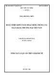 Tóm tắt Luận án Tiến sĩ Kinh tế: Hoàn thiện kiểm toán hoạt động trong các ngân hàng thương mại Việt Nam