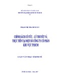 Luận văn Thạc sĩ Kinh tế: Chính sách cổ tức - Lý thuyết và thực tiễn tại một số công ty cổ phần khu vực TP. HCM