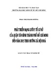 Luận văn Thạc sĩ Kinh tế: Phát triển mạng lưới y tế cơ sở của quận Tân Bình thành phố Hồ Chí Minh đến năm 2015 theo định hướng xã hội hóa