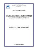 Luận văn Thạc sĩ Kinh tế: Giải pháp hoàn thiện quy trình lập kế hoạch kiểm toán trong kiểm toán báo cáo tài chính tại các công ty kiểm toán Việt Nam
