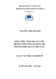 Luận văn Thạc sĩ Kinh tế: Khắc phục thất bại của thị trường tiến tới xây dựng thị trường hiệu quả ở Việt Nam
