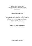 Luận văn Thạc sĩ Kinh tế: Hoàn thiện hoạt động tuyên truyền, hỗ trợ ĐTNT trong quản lý thuế ở Cục Thuế An Giang