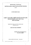 Luận văn Thạc sĩ Kinh tế: Chiến lược phát triển nguồn nguyên liệu cho ngành da giày Việt Nam đến năm 2020