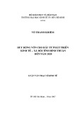 Tóm tắt luận văn Thạc sĩ Kinh tế: Huy động vốn cho đầu tư phát triển kinh tế – xã hội tỉnh Bình Thuận đến năm 2020