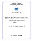 Tóm tắt luận văn Thạc sĩ Kinh tế: Chiến lược thâm nhập thị trường Hoa Kỳ của Công ty cổ phần Giày An Lạc giai đoạn 2008 - 2013