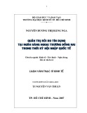 Luận văn Thạc sĩ Kinh tế: Quản trị rủi ro tín dụng tại Ngân hàng Ngoại thương Đồng Nai trong thời kỳ hội nhập quốc tế