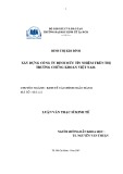 Luận văn Thạc sĩ Kinh tế: Xây dựng công ty định mức tín nhiệm trên thị trường chứng khoán Việt Nam