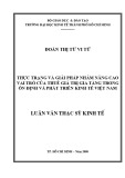 Luận văn Thạc sĩ Kinh tế: Thực trạng và giải pháp nhảm nâng cao vai trò của thuế giá trị gia tăng trong ổn định và phát triển kinh tế Việt Nam