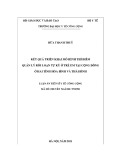 Luận án Tiến sĩ Y tế công cộng: Kết quả triển khai mô hình thí điểm quản lý rối loạn tự kỷ ở trẻ em tại cộng đồng ở hai tỉnh Hòa Bình và Thái Bình