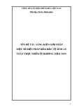 Sáng kiến kinh nghiệm Mầm non: Một số biện pháp đảm bảo Vệ sinh an toàn thực phẩm ở trường Mầm non