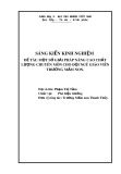 Sáng kiến kinh nghiệm Mầm non: Một số giải pháp nâng cao chất lượng chuyên môn cho đội ngũ giáo viên ở trường mầm non Thanh Thủy