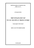 Khóa luận tốt nghiệp đại học: Một số dạng bài tập về các nguyên lý trong cơ học