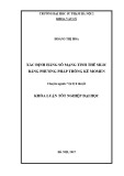 Khóa luận tốt nghiệp đại học: Xác định hằng số mạng của tinh thể silic bằng phương pháp thống kê mô men