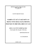 Khoá luận tốt nghiệp đại học: Nghiên cứu xử lý COD trong nước rỉ rác bằng phương pháp keo tụ điện hóa điện cực sắt