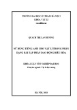 Khóa luận tốt nghiệp đại học: Sử dụng tiếng Anh cho vật lý trong phân dạng bài tập phần dao động điều hoà