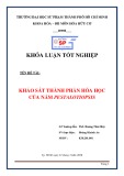 Khóa luận tốt nghiệp: Khảo sát thành phần hóa học của nấm pestalotiopsis