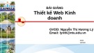 Bài giảng Thiết kế web kinh doanh: Chương 1 - Nguyễn Thị Hương Lý