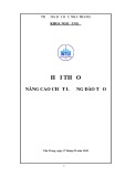 Kỷ yếu Hội thảo: Nâng cao chất lượng đào tạo khoa Khoa Ngoại ngữ