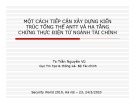Bài giảng Một cách tiếp cận xây dựng kiến trúc tổng thể an toàn thông tin và hạ tầng chứng thực điện tử ngành Tài chính - Ts Trần Nguyên Vũ