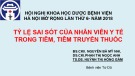 Bài giảng Tỷ lệ sai sót của nhân viên y tế trong tiêm, tiêm truyền thuốc